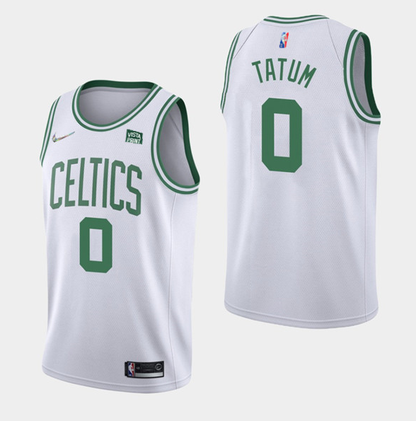 Women's Boston Celtics #0 Jayson Tatum 75th Anniversary White Stitched Basketball Jersey(Run Small)